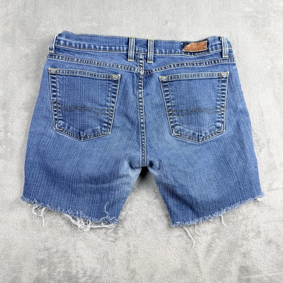 Lucky Brand Jeans Shorts 12/31 Blue Denim Sundown Skinny Bermuda 90s Y2K USA - Picture 2 of 16